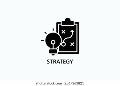 Strategy Isolated Vector, Icon Or Logo Sign Symbol Illustration