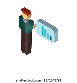 Strategy isometric left top view 3D icon