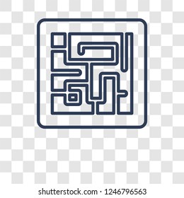 Strategy in a labyrinth icon. Trendy Strategy in a labyrinth logo concept on transparent background from Startup Strategy and Success collection