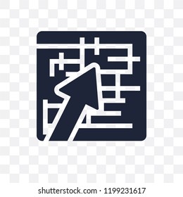 Strategy in a labyrinth transparent icon. Strategy in a labyrinth symbol design from Strategy collection. Simple element vector illustration on transparent background.