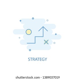 strategy line concept. Simple line icon, colored illustration. strategy symbol flat design. Can be used for UI/UX