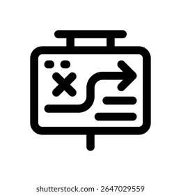 strategy line icon. Clean and minimalist vector icon for websites, mobile apps, presentations, and logos. Fully scalable and customizable for any project.