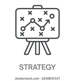 strategy Line Icon, Outline Symbol Illustration, Editable Stroke perfect for logos and more