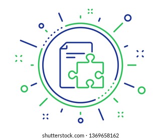 Strategy line icon. Technical instruction sign. Quality design elements. Technology strategy button. Editable stroke. Vector