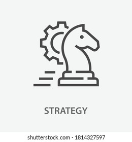 Strategy line icon. Vector illustration on white background.