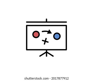 Strategy line icon. Vector symbol in trendy flat style on white background. Business sing for design.