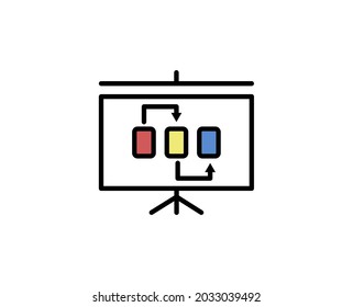 Strategy line icon. Vector symbol in trendy flat style on white background. Business sing for design.