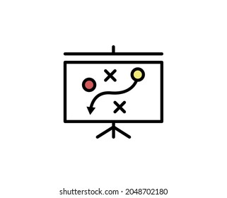 Strategy line icon. Vector symbol in trendy flat style on white background. Business sing for design.
