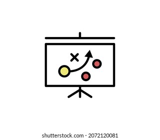Strategy line icon. Vector symbol in trendy flat style on white background. Business sing for design.