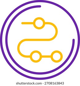 Strategy Line Two Color Vector Icon Design