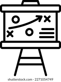 Strategy Line Vector Icon Design