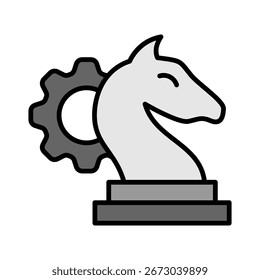 Ilustración vectorial de iconos de color lineal de estrategia