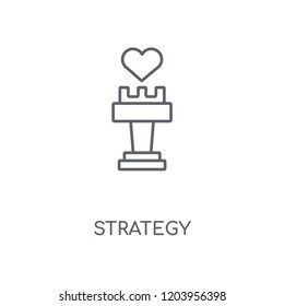 Strategy linear icon. Strategy concept stroke symbol design. Thin graphic elements vector illustration, outline pattern on a white background, eps 10.