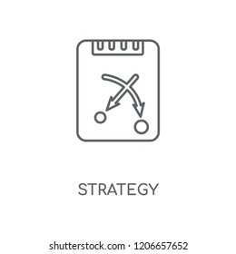 Strategy linear icon. Strategy concept stroke symbol design. Thin graphic elements vector illustration, outline pattern on a white background, eps 10.