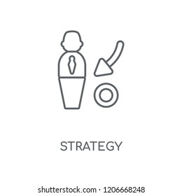 Strategy linear icon. Strategy concept stroke symbol design. Thin graphic elements vector illustration, outline pattern on a white background, eps 10.
