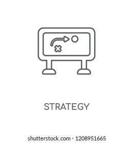 Strategy linear icon. Strategy concept stroke symbol design. Thin graphic elements vector illustration, outline pattern on a white background, eps 10.