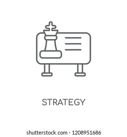 Strategy linear icon. Strategy concept stroke symbol design. Thin graphic elements vector illustration, outline pattern on a white background, eps 10.