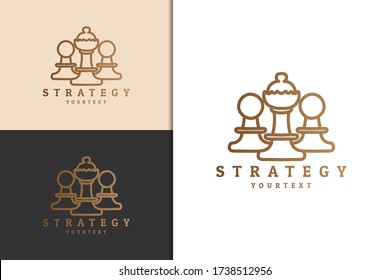 strategy logo design. gradient color