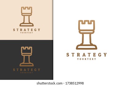 strategy logo design. gradient color