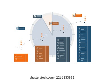 Estrategia de ilustración vectorial de planificación a largo plazo