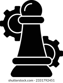 A strategy management flat editable icon design