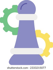 A strategy management flat icon design