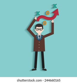 Strategy management,Human resource,Businessman design,clean vector
