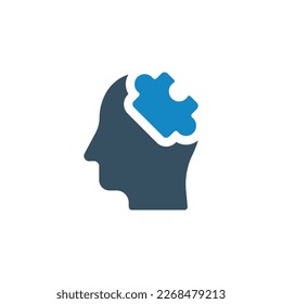 Strategy, management,puzzle  icon vector illustration
