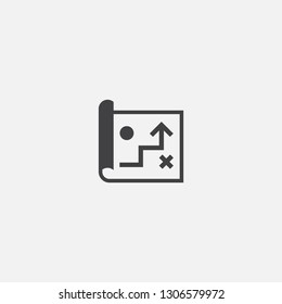 strategy map base icon. Simple sign illustration. strategy map symbol design. Can be used for web, print and mobile
