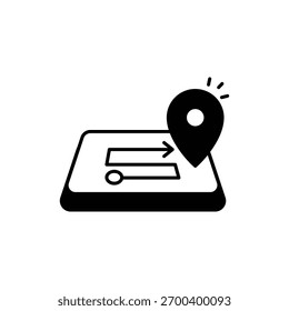 Mapa de estrategia Icono de Vector Ilustración de stock