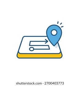 Mapa de estrategia Icono de Vector Ilustración de stock
