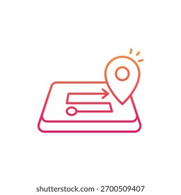Mapa de estrategia Icono de Vector Ilustración de stock