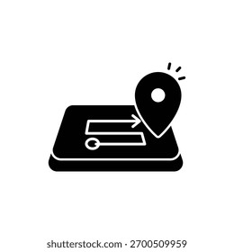 Mapa de estrategia Icono de Vector Ilustración de stock