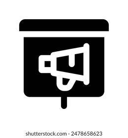 icono de estrategia de marketing. icono de glifo de Vector para el diseño de tu Sitio web, móvil, presentación y logotipo.