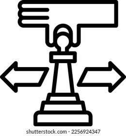 icono de estilo de línea moderno de estrategia