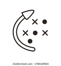 strategy movements line style icon design, Basketball sport hobby competition and game theme Vector illustration