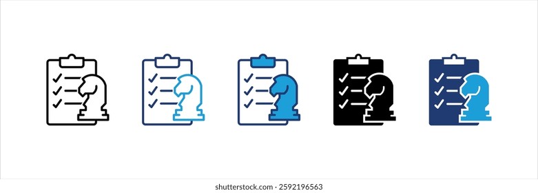 Strategy Multi Style Icon Set