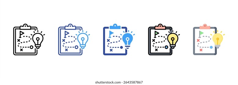 Strategy Multi Style Icon Set