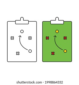 strategy on board line icon