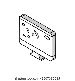 strategy on computer screen isometric icon vector. strategy on computer screen sign. isolated symbol illustration