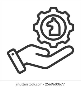 Strategy Outline Icon Vector Illustration