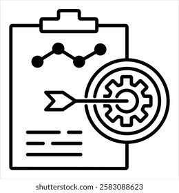 Strategy Outline Icon Vector Illustration