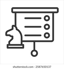 Strategy Outline Icon Vector Illustration