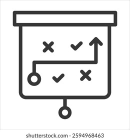 Strategy Outline Icon Vector Illustration