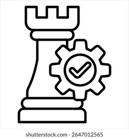 Strategy Outline Icon Vector Illustration