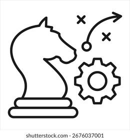 Strategy Outline Icon Vector Illustration