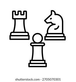 Ilustração do vetor do ícone de contorno de estratégia