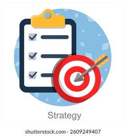 Strategy and plan icon concept
