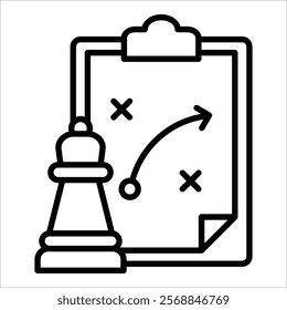 Strategy Plan Icon Element For Design