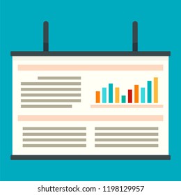 Strategy plan icon. Flat illustration of strategy plan vector icon for web design